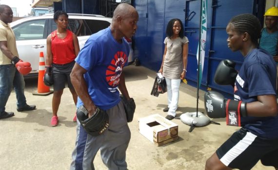 Outside Liberian Boxing Gym
