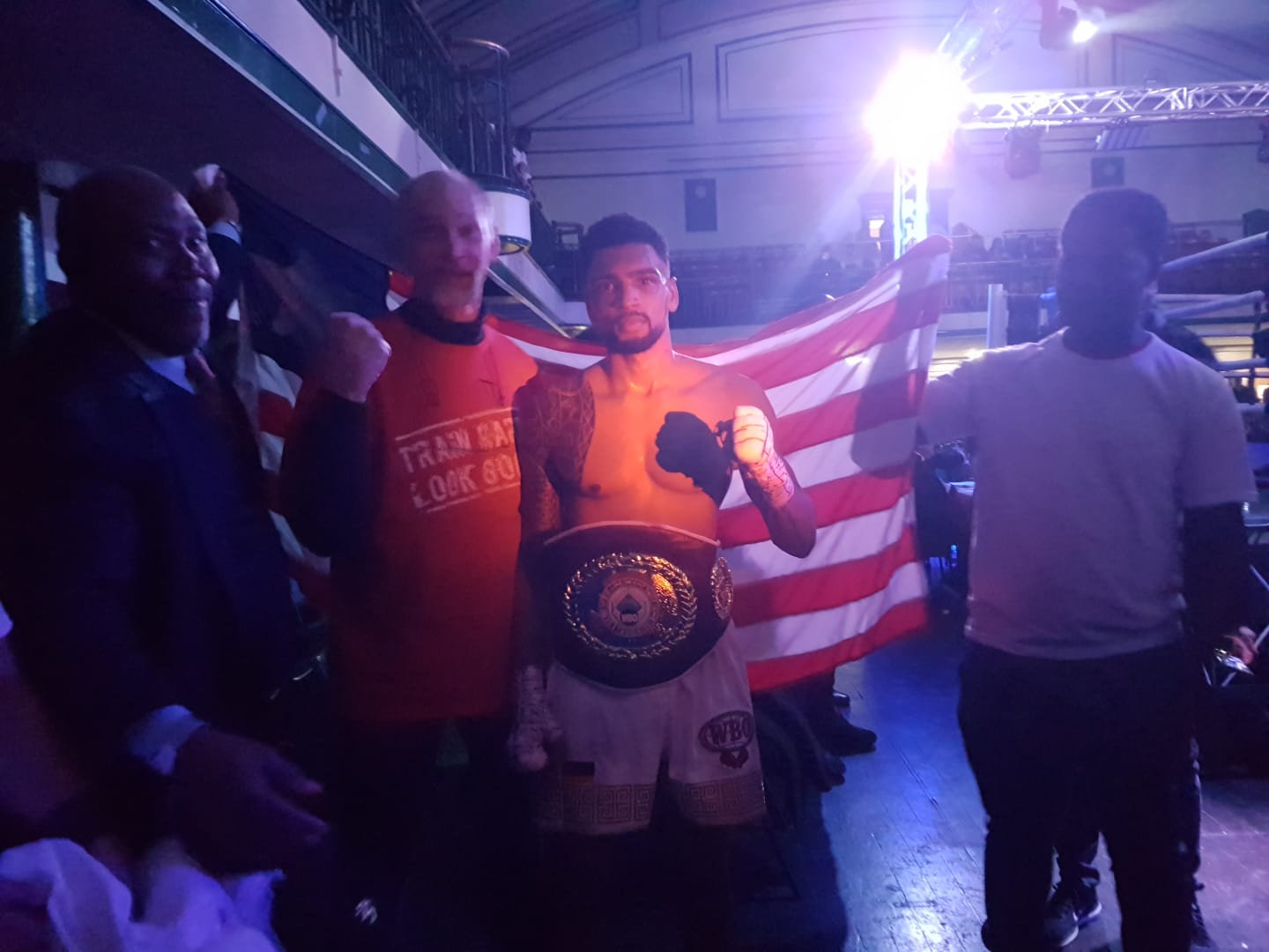 Freddy Kiwitt with European Welterweight Belt
