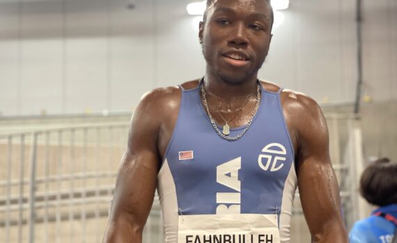 Joseph Fahnbulleh post-race