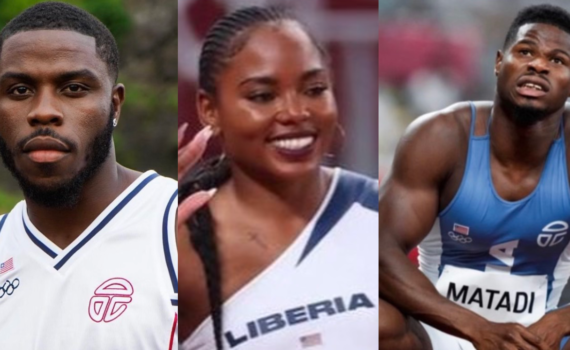 National Record Holders (Wellington Zaza, Ebony Morrison, Emmanuel Matadi)