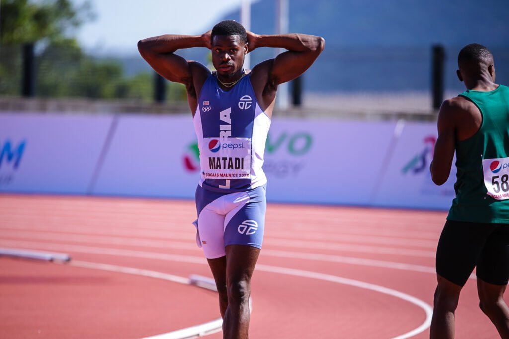 Matadi after men's 100m finish