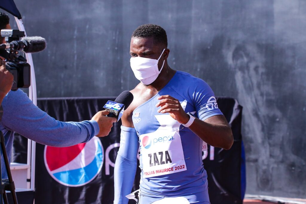 Zaza after men's 110mH round one.