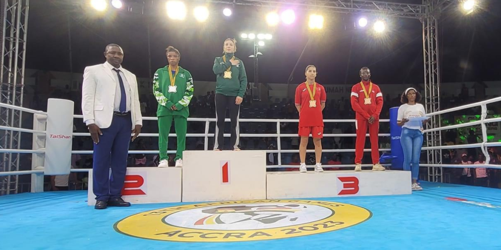 Liberia Boxing takes bronze at African Games.