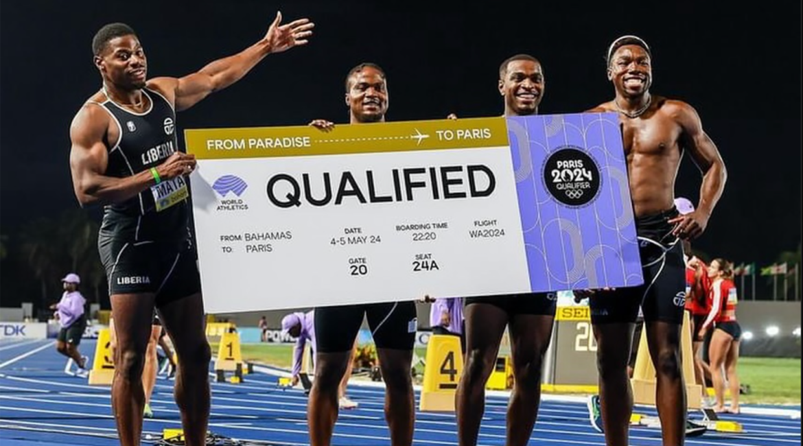Liberia men's 4x100 relay team Paris ticket