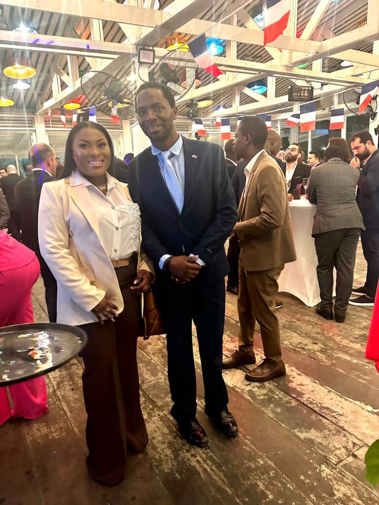 GTL with French Embassy staff Thomas with Press officer Dian Diack Diakite