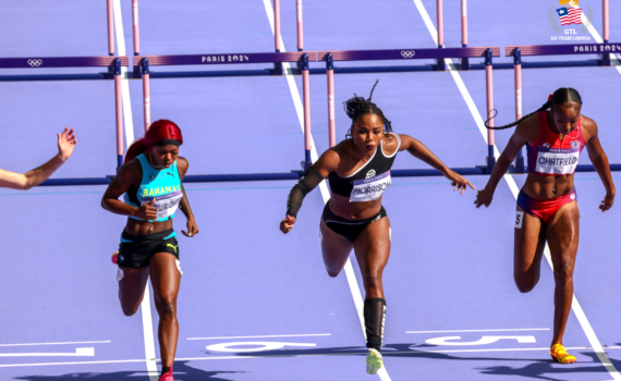 Ebony Morrison Paris2024 Women's 100mH Round 1