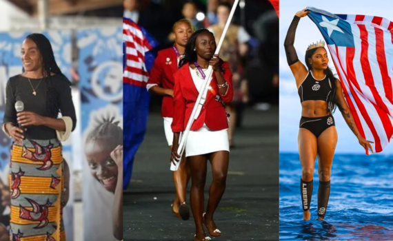 trailblazing women: Grace Ann Dinkins, Phobay Lolik, Ebony Morrison.