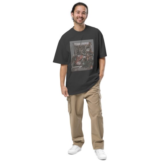 "Liberia We Made It" Oversized Faded Tee