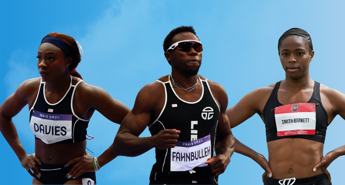 Thelma Davies, Joseph Fahnbulleh, Destiny Smith-Barnett; Team Liberia.