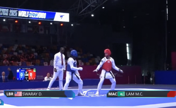 Liberia versus Macau at 2025 World Taekwondo Championships.